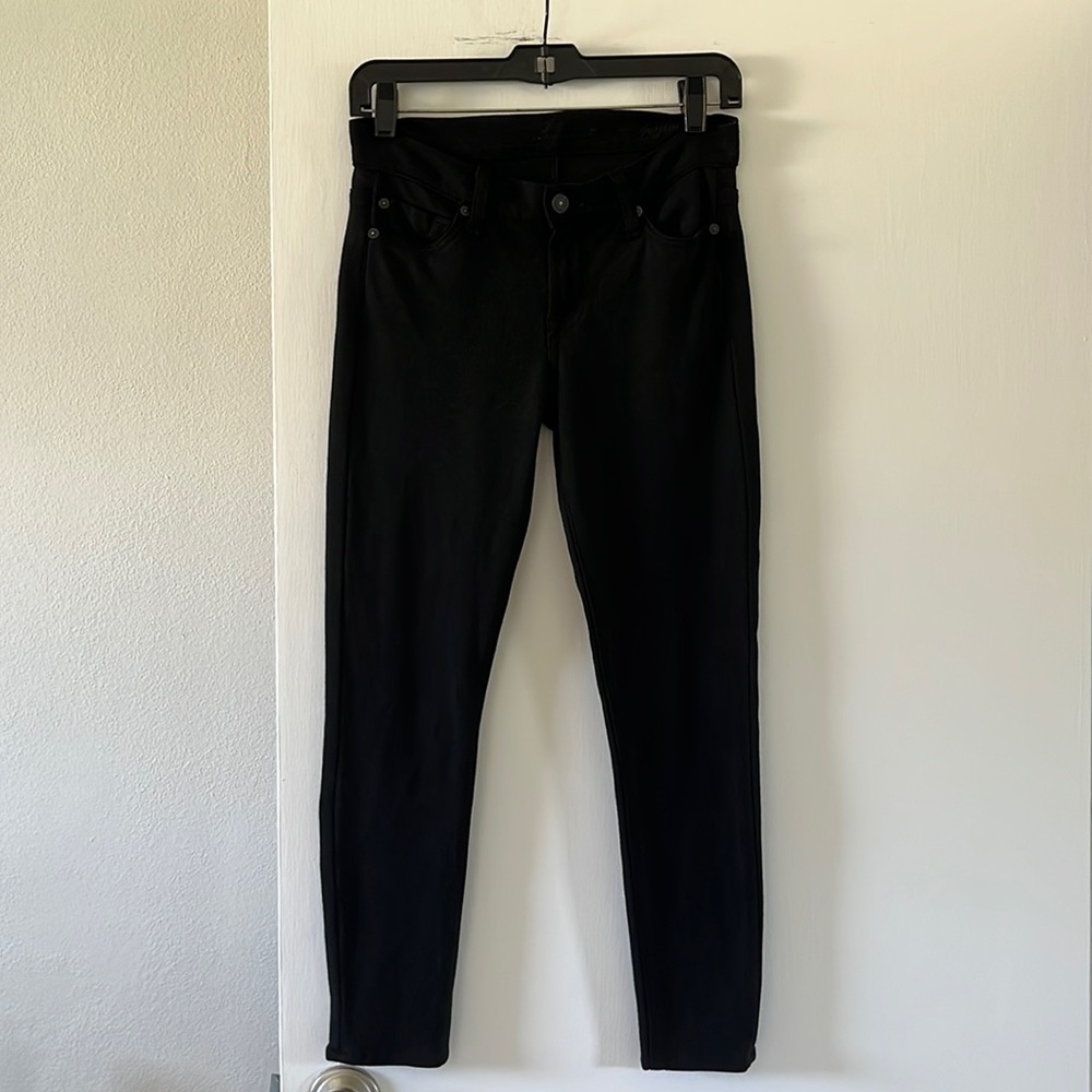 For All Mankind Black Crop Gwenevere Jeans